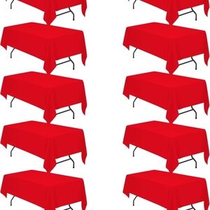 Elegant Red Tablecloth for Home Dining